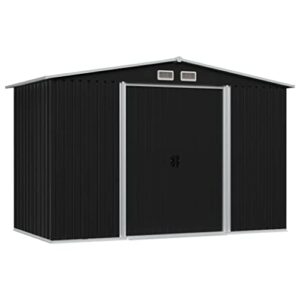 vidaxl garden storage shed outdoor yard patio home garage storing tools lawn care equipment household item building house anthracite steel