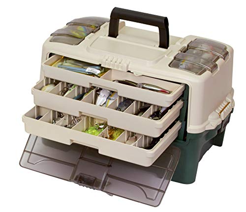 Plano Hybrid Hip Tackle System, One Size, White and Green, Premium Tackle Storage with Removable Drawers, Fits StowAway Utility Boxes, Storage for Fishing