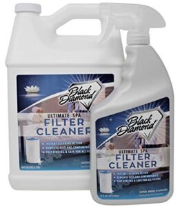black diamond stoneworks ultimate spa filter cleaner fast-acting spray for hot tub & pool filters.bundle