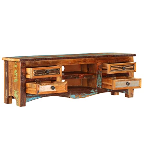 vidaXL TV Cabinet TV Stand Couch Table Side Table Sideboard Lowboard Livingroom Furniture Durable Easy to Move Around 47.2" Solid Reclaimed Wood