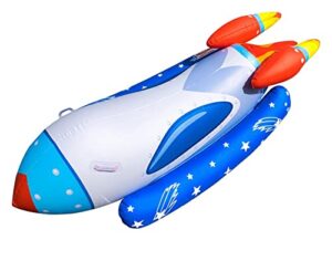 member’s mark novelty rocket inflatable ride-on pool float 83in x 33in x 25in
