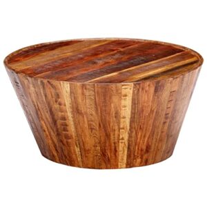 vidaxl coffee table 25.6″x25.6″x13″ solid rough mango wood