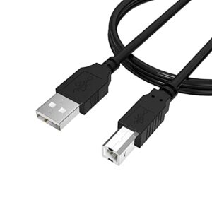 usb printer cable cord compatible with epson xp workforce,hp officejet laserjet envy,canon pixma,stylus,expression home,brother,silhouette cameo,dell scanner fax,epson, lexmark, xerox, samsung(10ft)