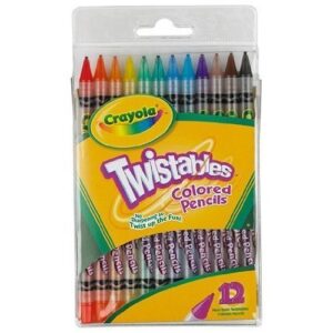 crayola 071662574086 twistables pencils, assorted colors 12 ea (pack of 3)
