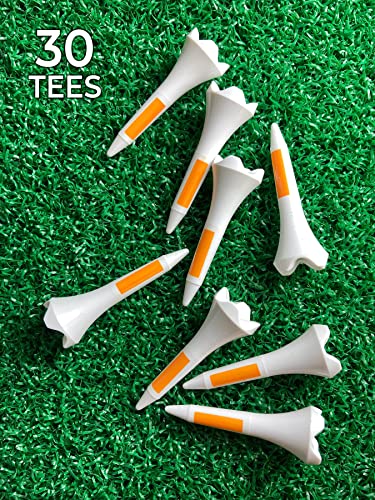 Pride Performance Professional Tee System Plastic Golf Tees (Pack of 30), 1 1/2-Inch