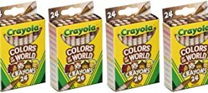 Crayola Bulk Crayon Set, Colors of The World, Multicultural Crayons, School Supplies, 6 Sets of 24 Colors