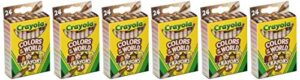 crayola bulk crayon set, colors of the world, multicultural crayons, school supplies, 6 sets of 24 colors
