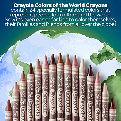 Crayola Bulk Crayon Set, Colors of The World, Multicultural Crayons, School Supplies, 6 Sets of 24 Colors