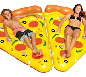 Swimline Inflatable Pizza Slice Swimming Pool Float, 2-Pack