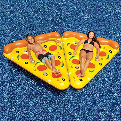 Swimline Inflatable Pizza Slice Swimming Pool Float, 2-Pack