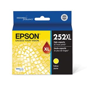 epson t252 durabrite ultra ink high capacity yellow cartridge (t252xl420-s) for select epson workforce printers