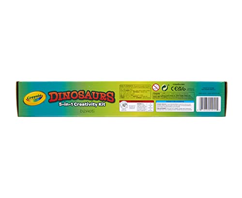 Crayola Dinosaur 5-in-1 Art Kit, Dinosaur Toys Alternative, Gift for Kids, Ages 4, 5, 6, 7