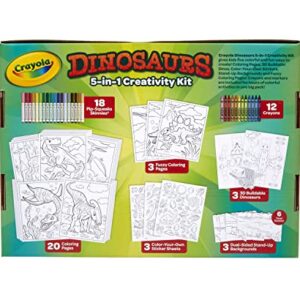 Crayola Dinosaur 5-in-1 Art Kit, Dinosaur Toys Alternative, Gift for Kids, Ages 4, 5, 6, 7