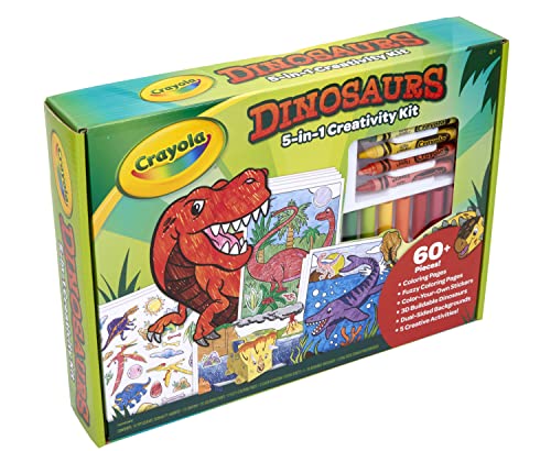 Crayola Dinosaur 5-in-1 Art Kit, Dinosaur Toys Alternative, Gift for Kids, Ages 4, 5, 6, 7