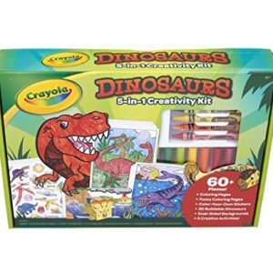 Crayola Dinosaur 5-in-1 Art Kit, Dinosaur Toys Alternative, Gift for Kids, Ages 4, 5, 6, 7