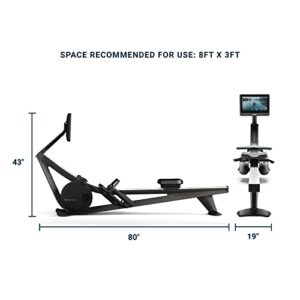 Hydrow Wave Rowing Machine with Immersive 16" HD Touchscreen - Stows Upright, Compact, Live Home Workouts with Membership (Sold Separately), Electromagnetic Drag Technology, 375 lb Weight Capacity