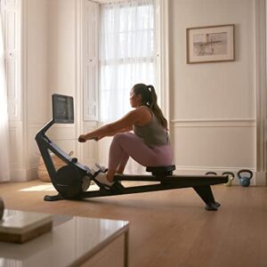 Hydrow Wave Rowing Machine with Immersive 16" HD Touchscreen - Stows Upright, Compact, Live Home Workouts with Membership (Sold Separately), Electromagnetic Drag Technology, 375 lb Weight Capacity