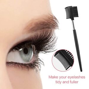 2023 NEWEST Steel Brow Brush Comb、 Eyelash Comb Curlers 、 Double-Ended Eyebrow Brush and Makeup Grooming Cosmetic Brushes Tool Eyelash Separator Mascara Applicator(3 Pieces Set)