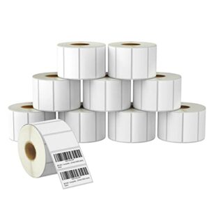 betckey – 2″ x 1″ upc barcode & address labels compatible with zebra & rollo label printer,premium adhesive & perforated[10 rolls, 13000 labels]