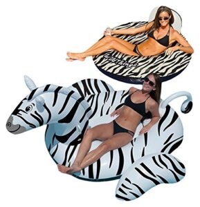 swimline wildthings zebra swimming pool floats combo pack