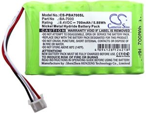 cameron sino ni-mh 8.40v 700mah / 5.88wh replacement battery for brother ba-7000, compatible with brother p-touch, p-touch 7600vp