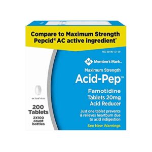 member?s mark acid-pep famotidine tablets, 20 mg (100 ct, 2pk.)
