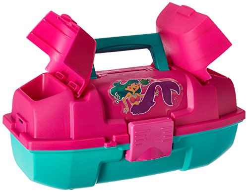 Frabill Plano Youth Mermaid Tackle Box, Magenta/Teal, Premium Tackle Storage, One Size (500102)