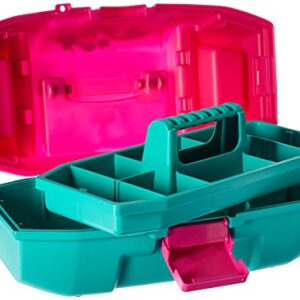 Frabill Plano Youth Mermaid Tackle Box, Magenta/Teal, Premium Tackle Storage, One Size (500102)