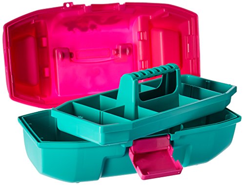 Frabill Plano Youth Mermaid Tackle Box, Magenta/Teal, Premium Tackle Storage, One Size (500102)