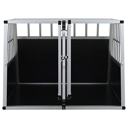 vidaXL Dog Cage with Double Door 37"x34.6"x27.2"