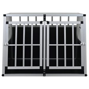 vidaXL Dog Cage with Double Door 37"x34.6"x27.2"