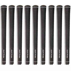 hireko golf pride tour velvet undersize (0.560) ribbed 9 piece golf grip bundle