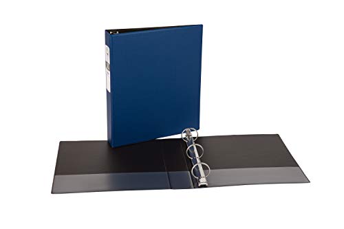 Avery Economy 3 Ring Binder, 1.5" Round Rings, 1 Blue Binder (03400)