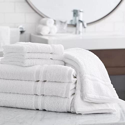 Member Mark Commercial Hospitality Towels Good for Hotels, spas and Residential use (White, Hand Towels (12 CT)), 16 inch x 27 inch