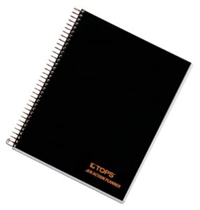 tops products aion planner, side wirebound, 8-1/2″x6-3/4″, 100 sheets, black (top63828)