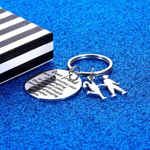 Birthday Gifts for Best Friends Gifts for Women Men Funny Keychain Friendship Gifts for Friends Female Male Bestie BFF Soul Sister Brother Coworker Boss Neighbor Christmas Stocking Stuffers Keyring