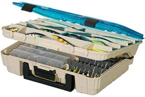 plano 1349-00 two level magnum 3449 tackle box, sandstone/blue, one size