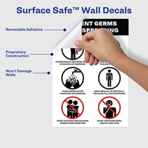 Avery Customizable Removable Wall Decals, 7" x 10", Matte White, Water Resistant Printable Labels, 3 Blank Wall Decal Stickers (61516)