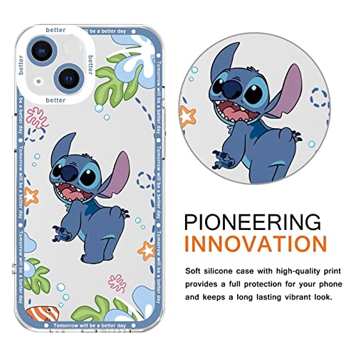 [2 Pack] Cute Phone Case for Apple iPhone 13 Case, Cartoon Kawaii Aesthetic Cover Girls Boys Girly Women Kids Men Cool Unique Design Case Clear Soft TPU Protective Case for iPhone 13 6.1"