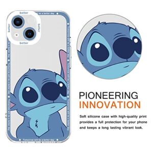 [2 Pack] Cute Phone Case for Apple iPhone 13 Case, Cartoon Kawaii Aesthetic Cover Girls Boys Girly Women Kids Men Cool Unique Design Case Clear Soft TPU Protective Case for iPhone 13 6.1"