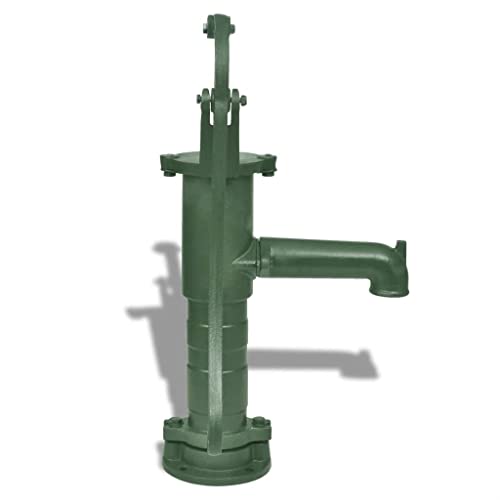 vidaXL Garden Water Pump with Stand Cast Iron Green Backyard Pond Outdoor