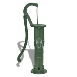 vidaXL Garden Water Pump with Stand Cast Iron Green Backyard Pond Outdoor