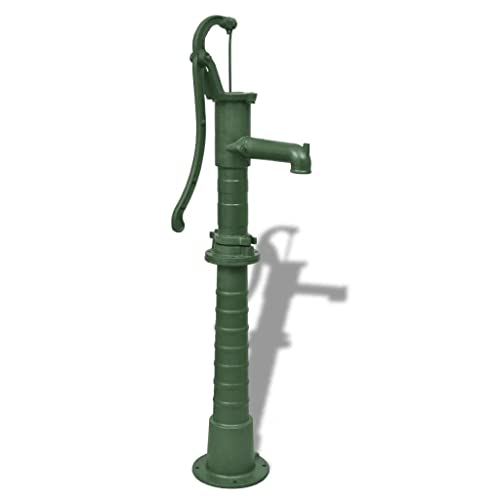 vidaXL Garden Water Pump with Stand Cast Iron Green Backyard Pond Outdoor