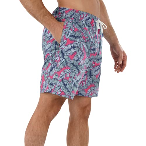 Member's Mark Men's Resort Swim Trunk (as1, Alpha, l, Regular, Regular, Standard, Totally Trop Tropical Pink, Large)