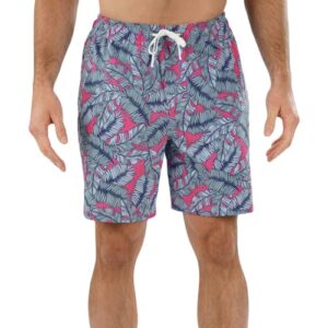 Member's Mark Men's Resort Swim Trunk (as1, Alpha, l, Regular, Regular, Standard, Totally Trop Tropical Pink, Large)