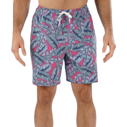 Member's Mark Men's Resort Swim Trunk (as1, Alpha, l, Regular, Regular, Standard, Totally Trop Tropical Pink, Large)