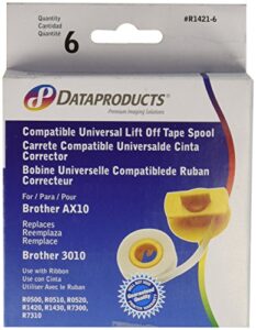 dataproducts #r1421-6 compatible universal lift off tape spool for brother ax-10 – replaces r0500, r0510, r0520, r1420, r1430, r7300, r7310
