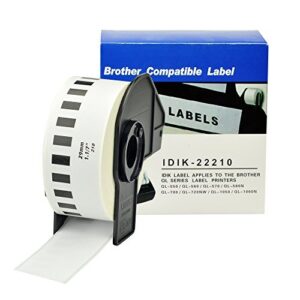 label orison dk-2210 continuous length white paper label tape cartridge compatible with brother label printers ql-700 ql-800 ql-1050n,1 roll, 1.1″ x 100′ (29mm x 30.4m)