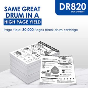 DR-820 𝑯𝒊𝒈𝒉 𝒀𝒊𝒆𝒍𝒅 Drum Unit, DR820, LVELIMIT Compatible Replacement for Brother DR-820 Black Drum for MFC-L6900DW HL-L6250DW HL-L6300DW HL-L5000D MFC-L6800DW Printer, 1-Pack