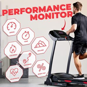 Sunny Health & Fitness Folding Incline Treadmill with Optional Exclusive SunnyFit® App and Smart Bluetooth Connectivity - SF-T7705SMART